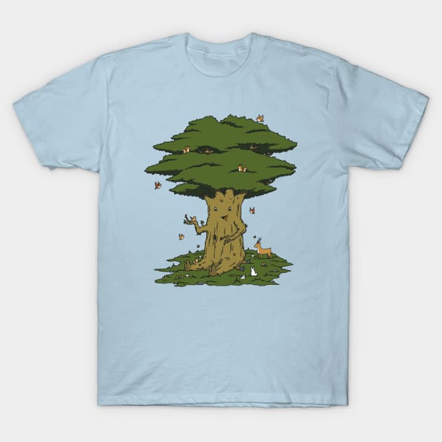 Friendly Tree T-Shirt by pigboom